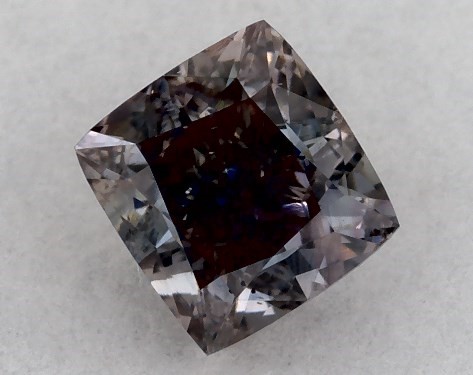 GIA 0.40 Carat Fancy Gray-SI2 Cushion Modified Cut Diamond